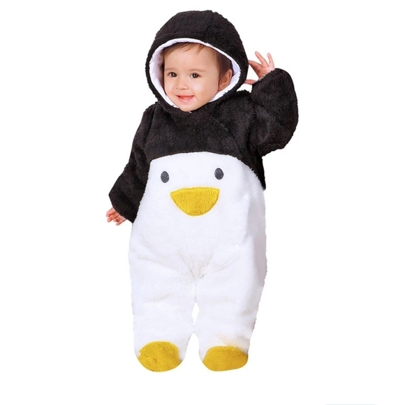 NWT Fairy Baby Penguin soft cozy snap button one peice. Fleece plush. - Picture 3 of 8